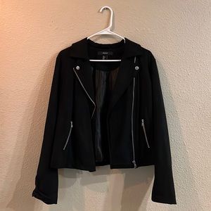 Suede Jacket black with zipper